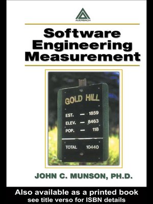 cover image of Software Engineering Measurement
